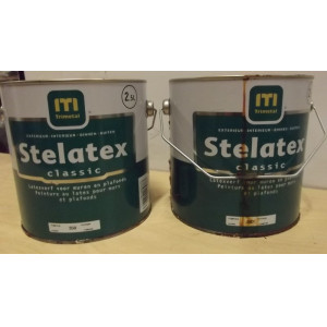 STELATEX, latexverf, binnen en buiten, 2,5 liter, 2 blikken