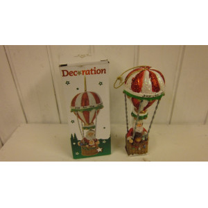 Kerstman in luchtballon , 3 stuks