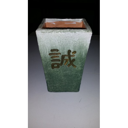 Chinese stenen vaas groen 3 stuks
