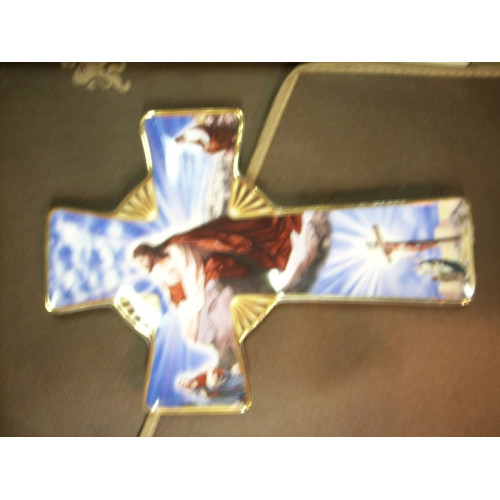 Porseleinen kruis 26 x 18 cm