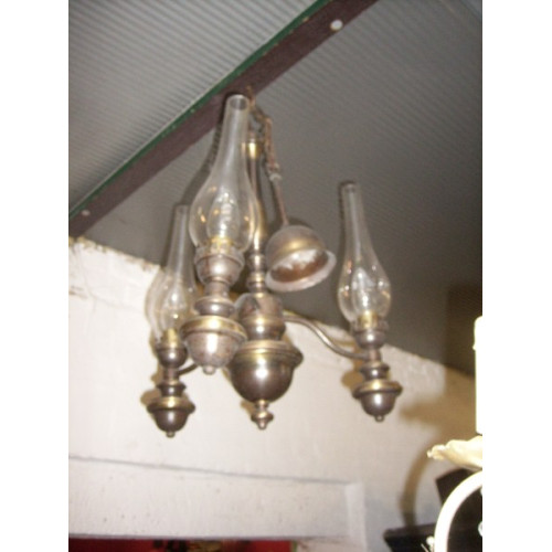 3 armige hanglamp bronskleurig
