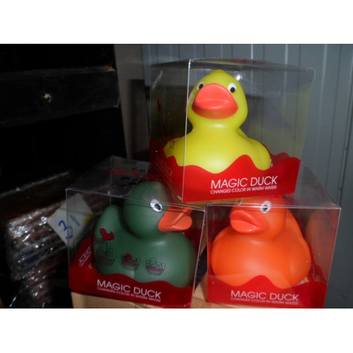 8x Magic duck badeend in diverse kleuren