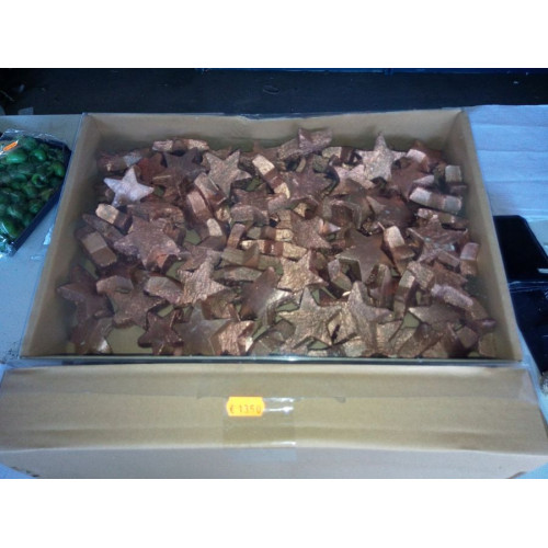 Bronzen sterretjes hout 100 stuks in doos