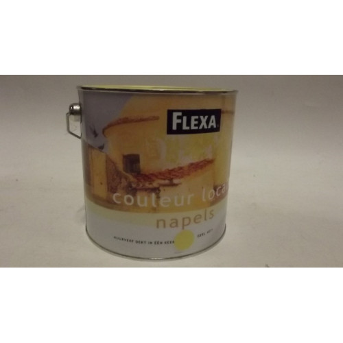 FLEXA muurverf, Napels Geel 4071, 2.5 liter, 4 blikken