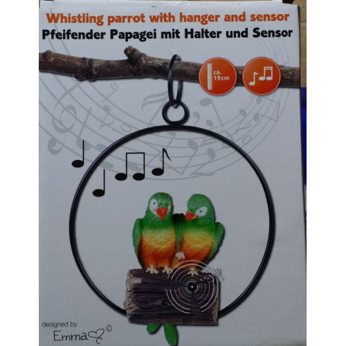 Fluitende Papagaai met hanger geluid  en censor 1 stuks