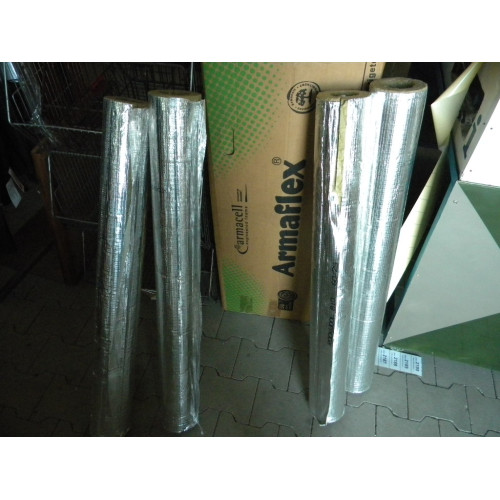 Buisisolatie en aluminiumtape, 4 buizen en 1 rol tape, 100 cm lang (buis)