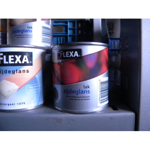 Flexa Zijdeglanslak, 2 blikken a 250 ml, Kleur Koraalrood 1033