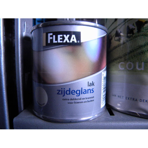 Flexa Zijdeglanslak, 4 blikken a 250 ml, Kleur Zandbeige 1043