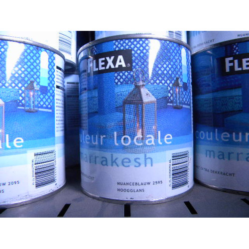 Flexa Hoogglanslak, 6 blikken a 750 ml, Kleur Nuanceblauw 2595
