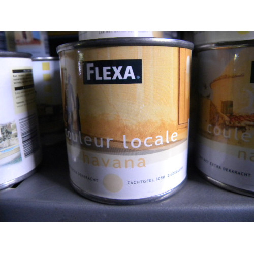 Flexa Zijdeglanslak, 5 blikken a 250 ml, Kleur Zachtgeel 3050