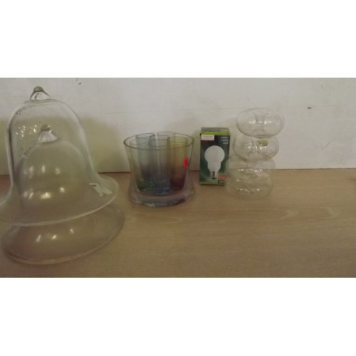 Glazen accessoires, shotglaasjes, vazen, circa. 13 items