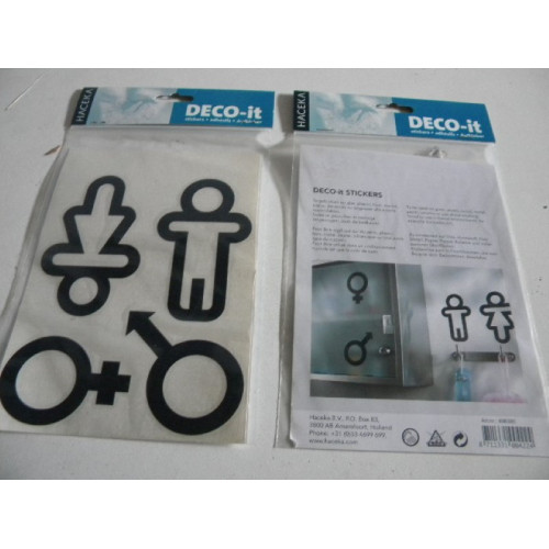 Deco-It stickers, man / vrouw, 15 verpakkingen