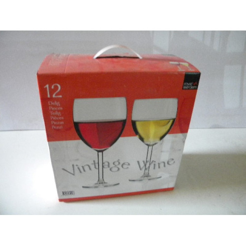 Wijnglazenset, 6 x rode wijnglazen en 6 x witte wijnglazen, ROYAL LEERDAM