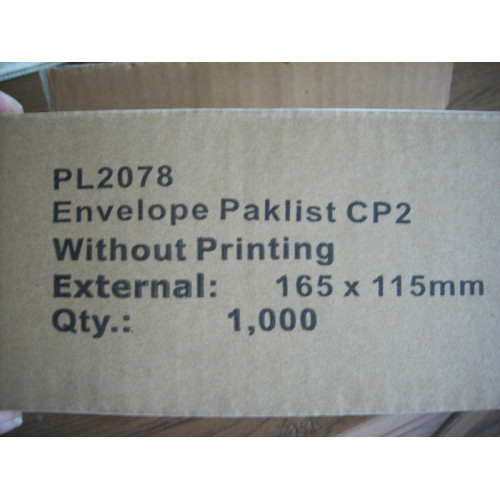 Zelfklevende packing enveloppen CP2 165 x 115 mm 1.000 stuks