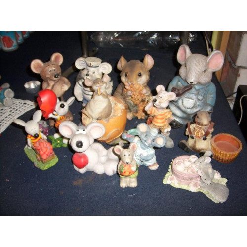 Muizen en ratten beeldjes 13 stuks