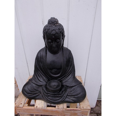  Buddha 2x 46 cm zwart nieuw terra cotta