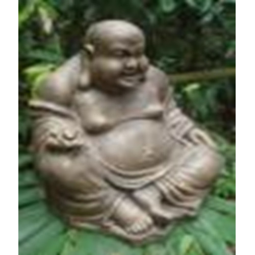  Lachende Buddha 1x old gold 108 cm fiberbeton ook voor buiten