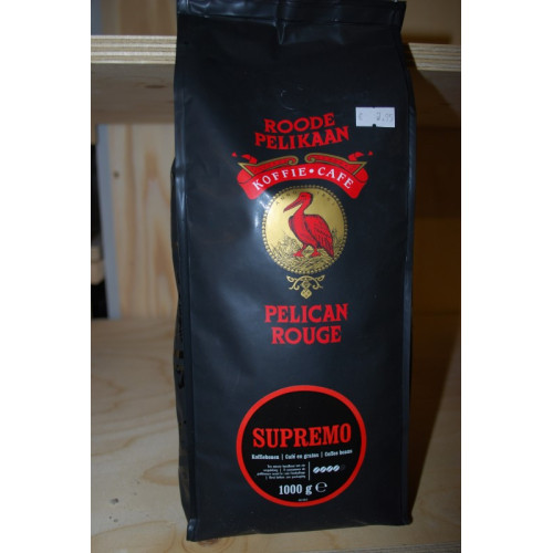 1 pak roode Pelikaan Supremo Koffiebonen, 1000 gram tht20-10-2015