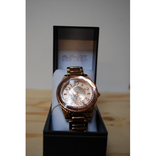 August Steiner horloge, brons wijzerplaat, in luxe doosje.