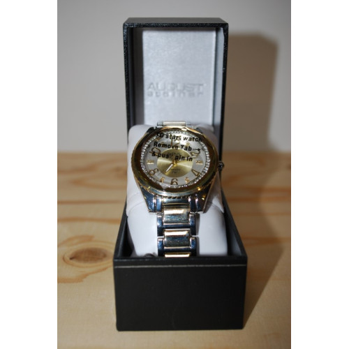 August Steiner Dames horloge,goudkleurig wijzerplaat, in luxe doosje.