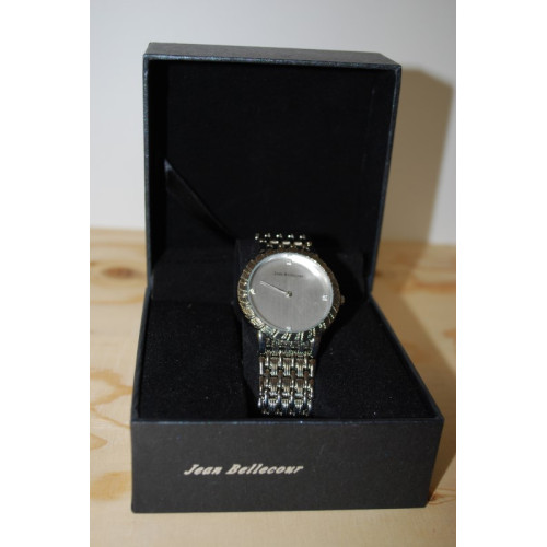 Jean Bellecour zilverkleur Dames  horloge, in luxe doosje.