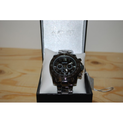 August Steiner zilverkleurig Heren horloge, met grijze wijzerplaat, in luxe doosje