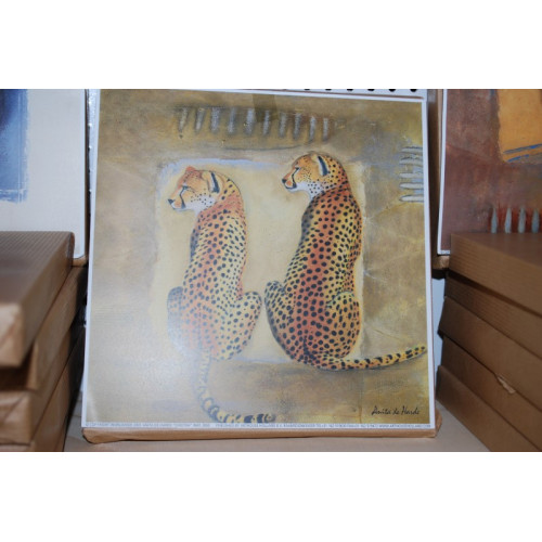 100 stuks Poster type luipaard,  18x18 cm