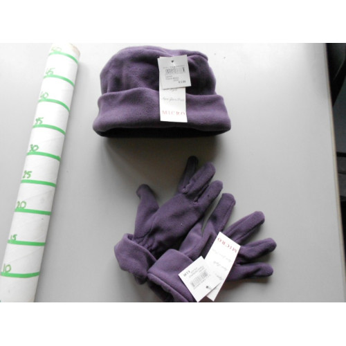 winterset met muts en handschoenen paars wvp 7,98