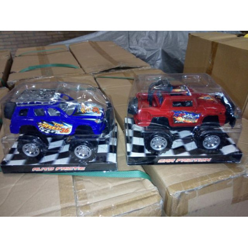 Speelgoedauto's c.a 18 cm frictie 12 stuks