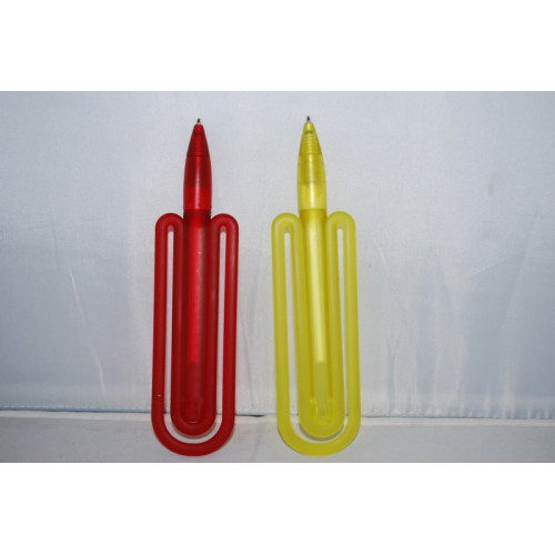 Clip pennen rood en geel, ca 125 stks
