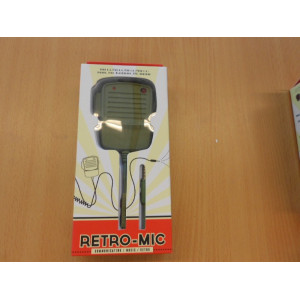 retro microfoon voor tel en pc met speaker, legergroen