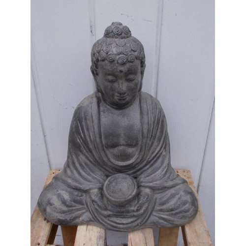 Boeddha 46 cm terra cotta 1 stuks old grey