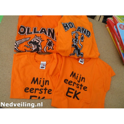 4x oranje t-shirts kids