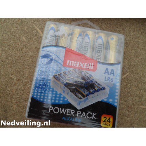 Maxell powerpack met 24x Alkaline batterijen AA LR6
