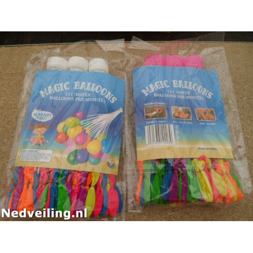 5 pakjes met 3x37 magic waterballonnen per zakje 