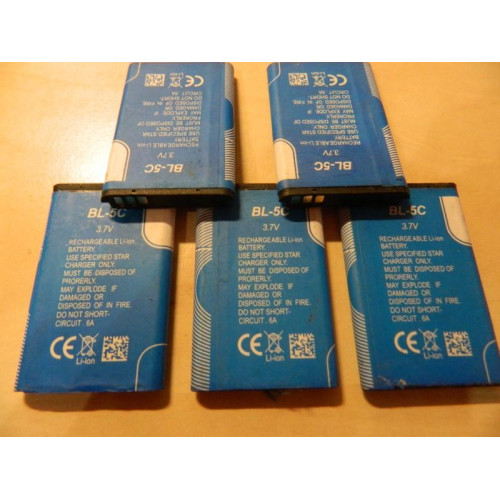 5 x   BL - 5C Batterijen 3,7 V