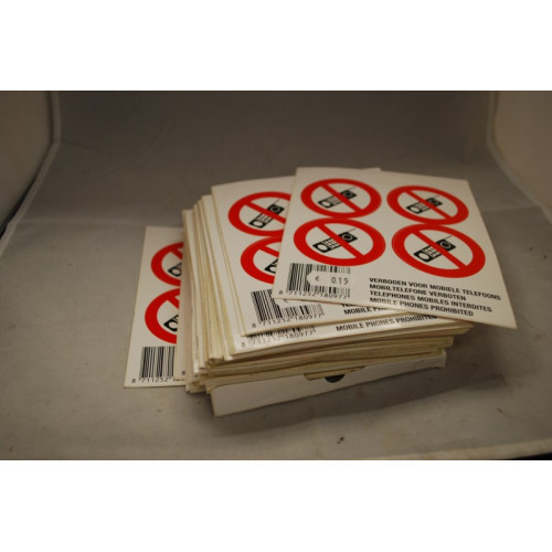 Stapel anti telefoonstickers, 4 stickers per vel