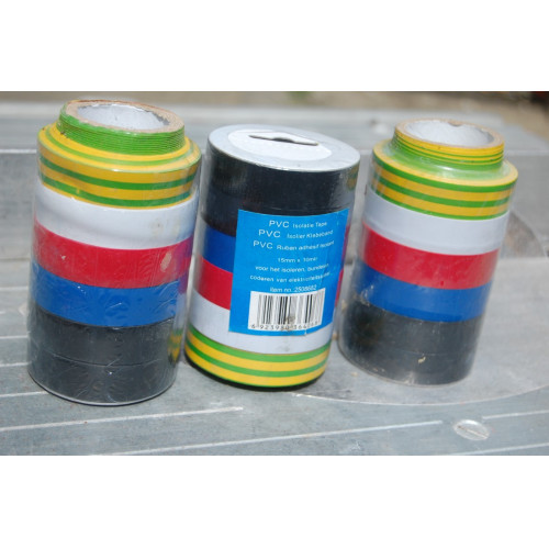 1 x verpakking PVC isolatie tape 6 rolletjes