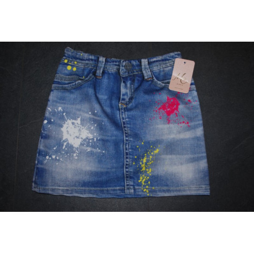 1x Mini rok Jeans look van Max Fashion, voor meisjes. maat 128