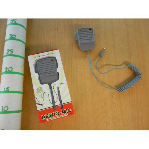 retro microfoon/speaker voor mob/tablet/pc etc met mute knop, kleur grijs
