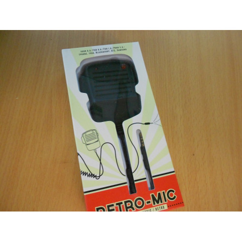 retro microfoon/speaker voor mob/tablet/pc etc met mute knop, kleur zwart