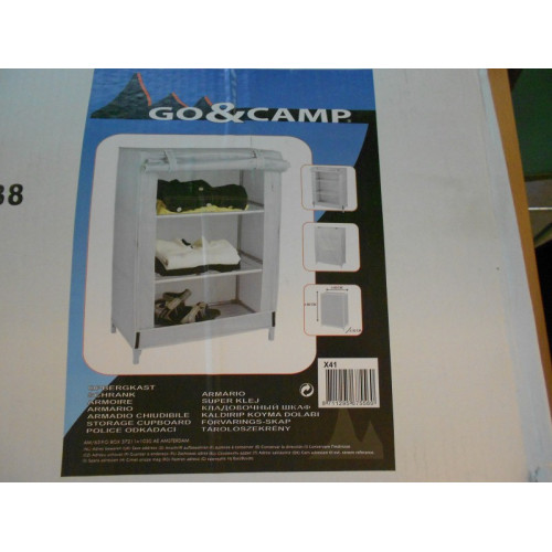 campingkast ook makkelijk op zolder of schuur, 60x80x35