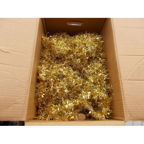 Kerstslinger goud gekruld 50x 200 cm