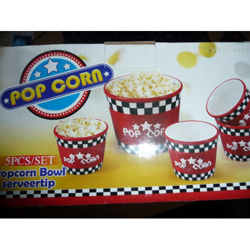 5 delige popcorn set porcelein