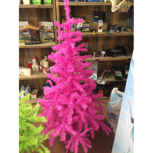 1x kerstboom 150cm roze 