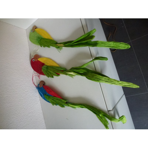 Decoratie Papagaai 3 stuks