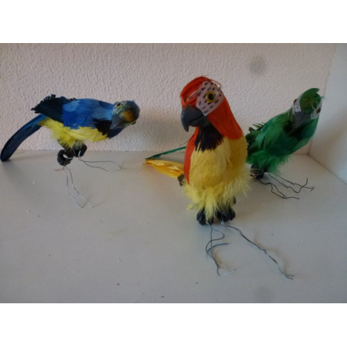 Decoratieve papagaaien 10 stuks