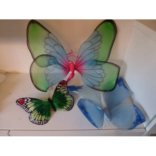 Decoratieve vlinders 3 stuks

