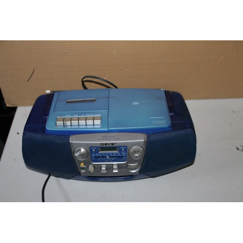 SONY CFD-V177L cd radio cassette-corder blauw