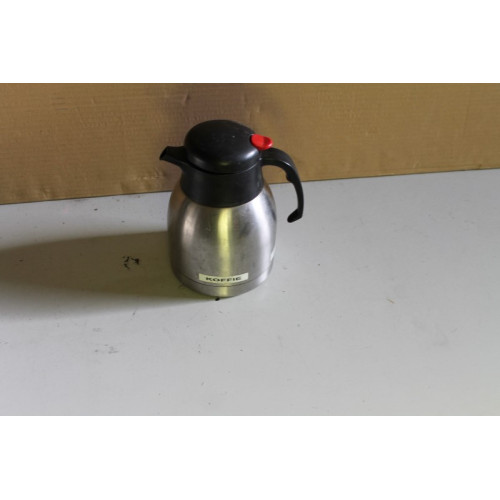 Thermoskan koffie 1 liter zilver met zwart 